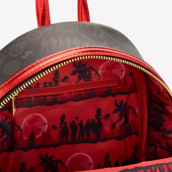 Loungefly Stranger Things Group Portrait Light-Up Mini Backpack & Wallet - Picture 6 of 16